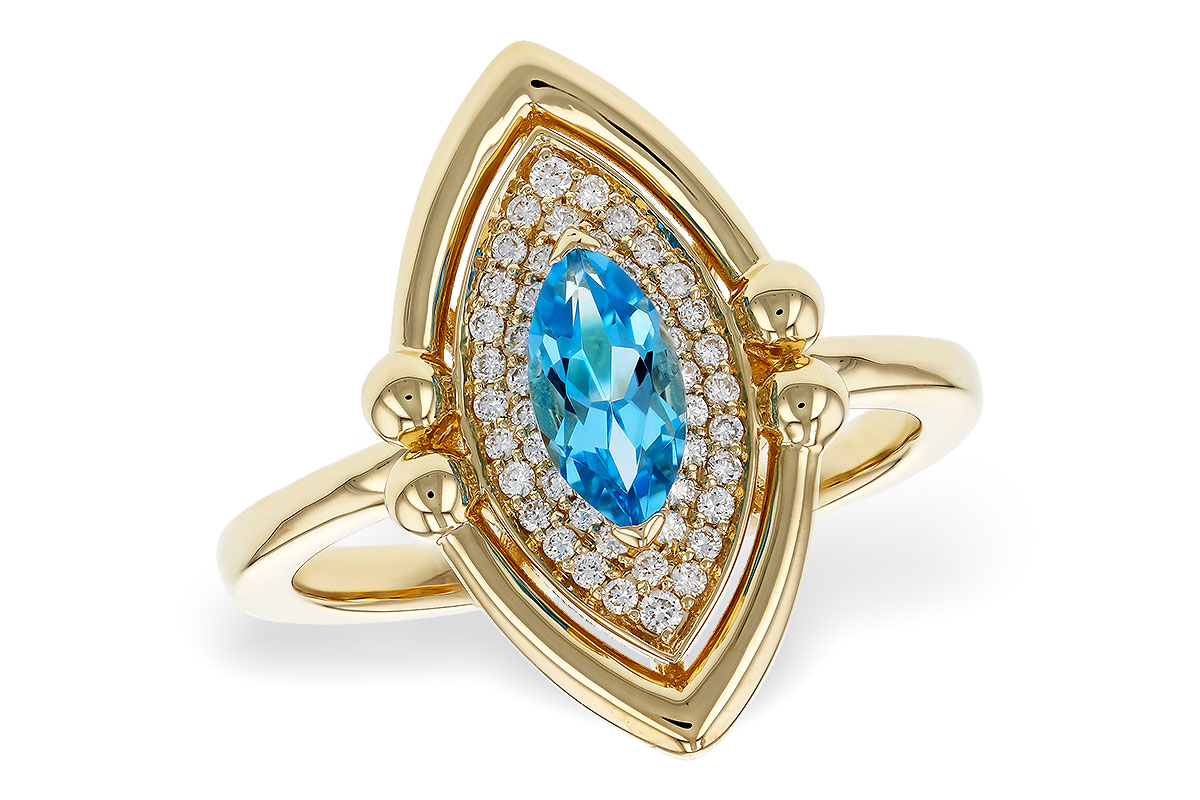 F284-18112: LDS RG .54 BLUE TOPAZ .70 TGW (8x4MM BT)