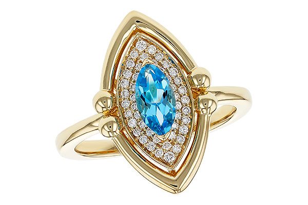 F284-18112: LDS RG .54 BLUE TOPAZ .70 TGW (8x4MM BT)