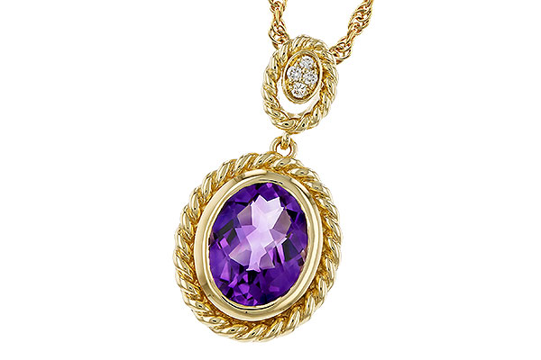 F284-18121: NECKLACE 1.38 AMETHYST 1.40 TGW (9x7MM AMY)