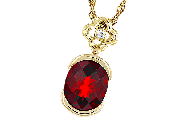 F285-00857: NECKLACE 2.95 GARNET 2.97 TGW (10x8MM GAR)