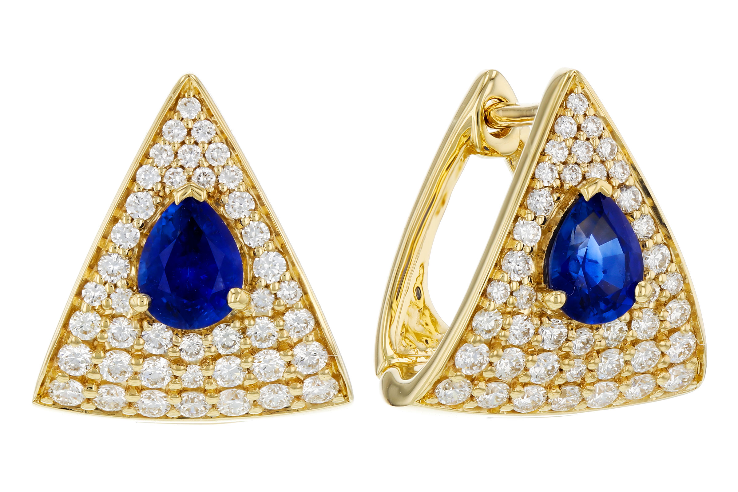 F285-02703: EARRINGS .65 TW SAPPHIRE 1.20 TGW (5x4MM SA)