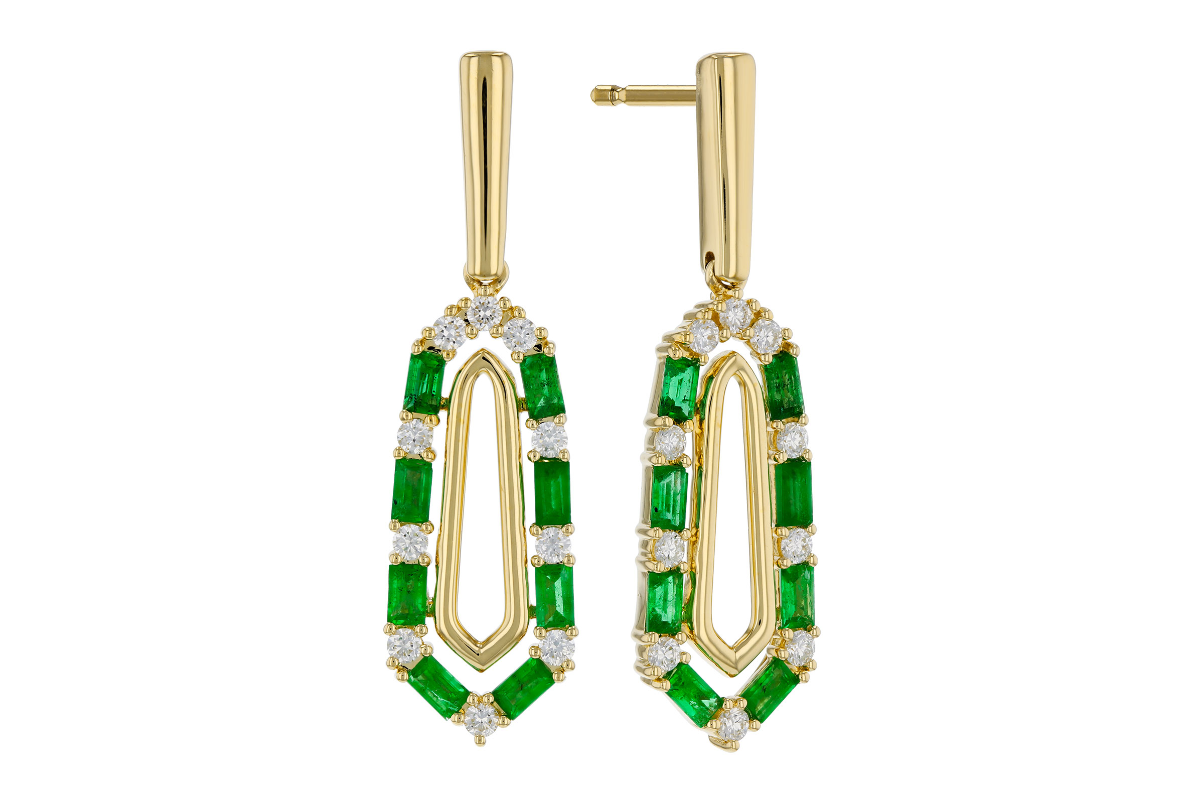 F285-03594: EARR .74 TW EMERALD 1.02 TGW