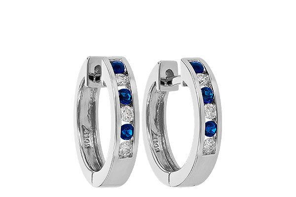 G010-49003: EARRINGS .16 SAPP .26 TGW