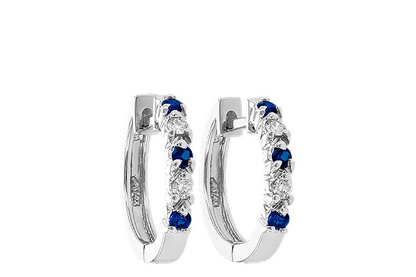 G010-49021: EARRINGS .17 SAPP .26 TGW