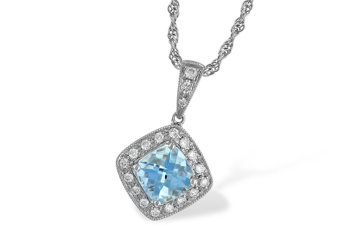 G015-91757: NECKLACE .80 AQUA .93 TGW