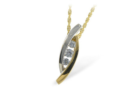 G196-90866: NECKLACE .13 BR .26 TW