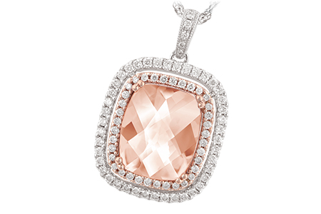 G197-77221: NECK 4.20 MORGANITE 4.66 TGW