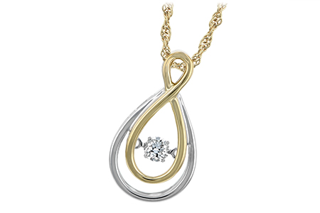 G197-81730: NECKLACE .14 BR (YG TRIM)