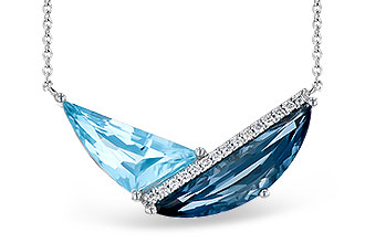 G282-30875: NECK 4.66 BLUE TOPAZ 4.75 TGW (18")