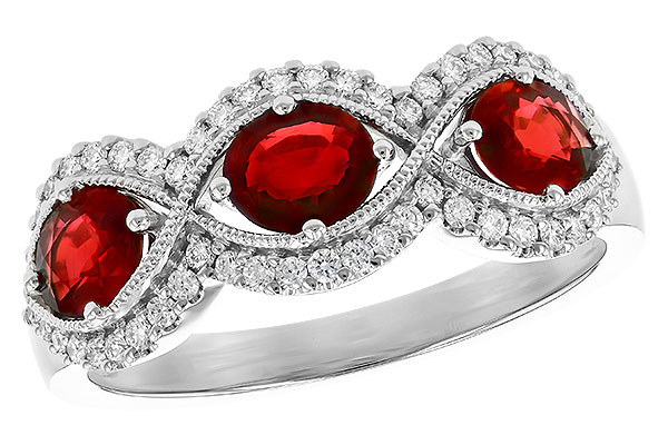 G282-31784: LDS WED RG 1.10 TW RUBY 1.35 TGW (6x4MM RUBY)