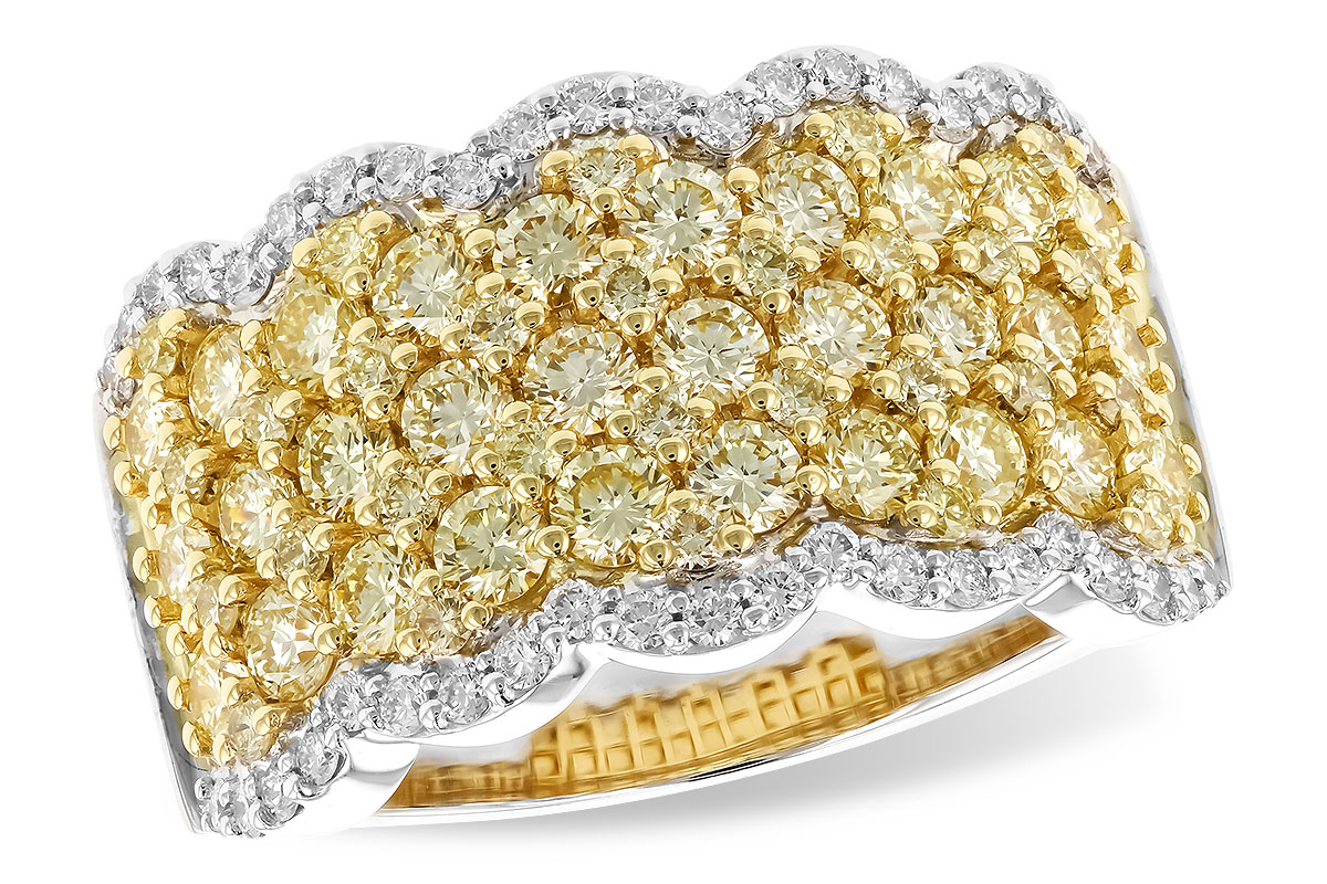 G283-20830: LDS DIA WED RG 1.90 YELLOW DIAS 2.20 TW