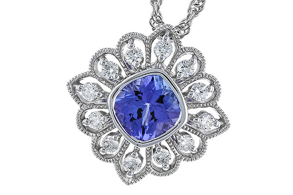 G283-21812: NECK .98 TANZANITE 1.24 TGW (6MM TANZ)