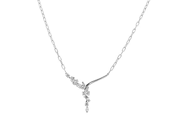 G283-25403: NECKLACE 1.22 TW FANCY CUT DIAMONDS (18")
