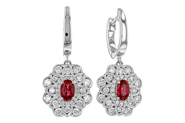 G283-26303: EARR .56 TW RUBY 1.30 TGW (5x3MM RUBY)