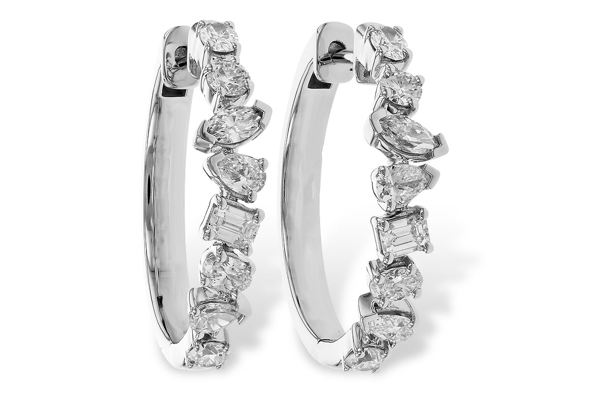 G283-27184: EARRINGS 1.15 TW FANCY CUT DIAS