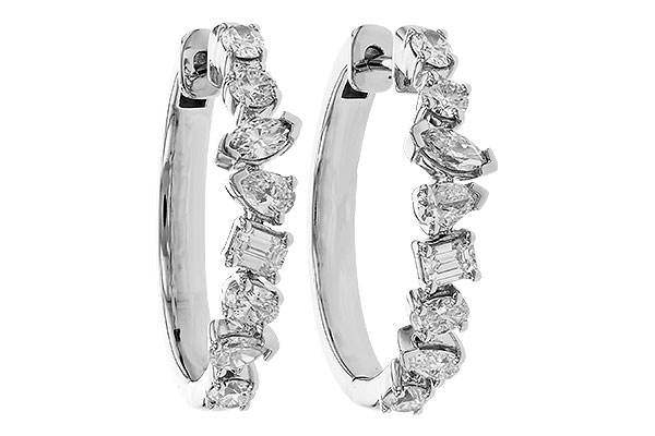 G283-27184: EARRINGS 1.15 TW FANCY CUT DIAS