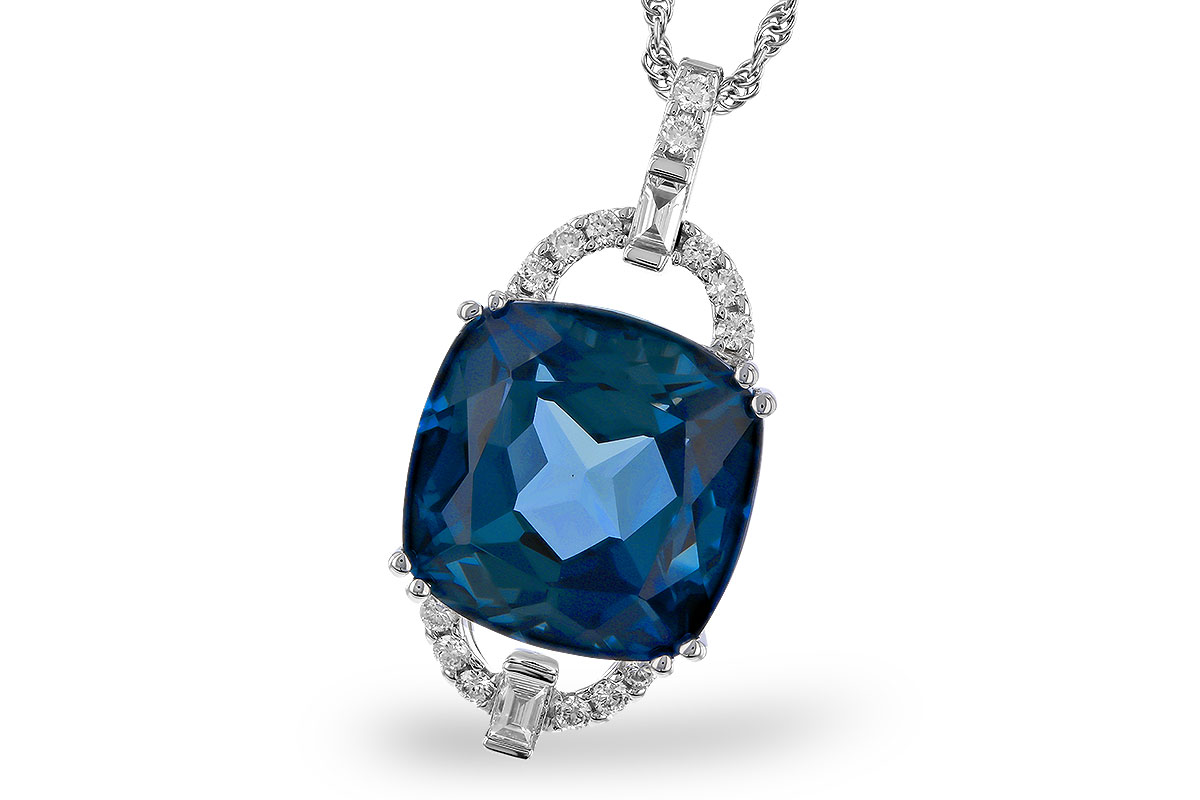 G284-10875: NECK 9.00 LONDON BLUE TOPAZ 9.20 TGW (12MM LBT)
