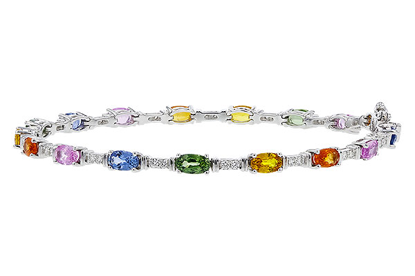 G284-11803: BRACELET 4.76 MULTI-COLOR SAPPH 5.08 TGW (7")