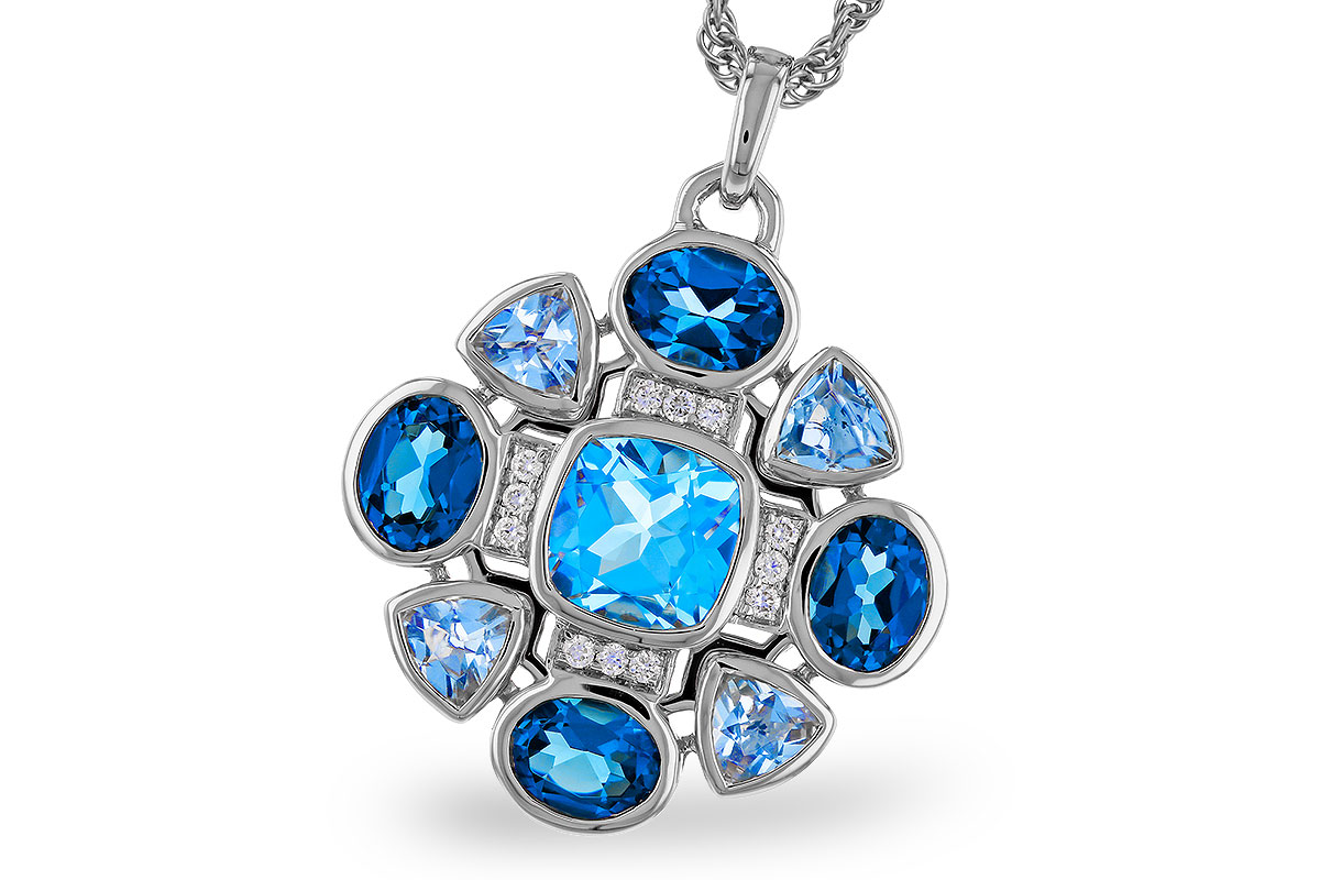 G284-12639: NECKLACE 3.19 TW BLUE TOPAZ 3.25 TGW