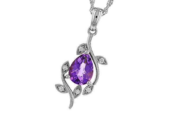 G284-12684: NECKLACE .88 AMETHYST .93 TGW (8x6MM AMY)