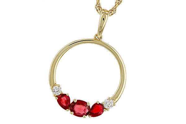 G284-13612: NECKLACE .79 RUBY .89 TGW