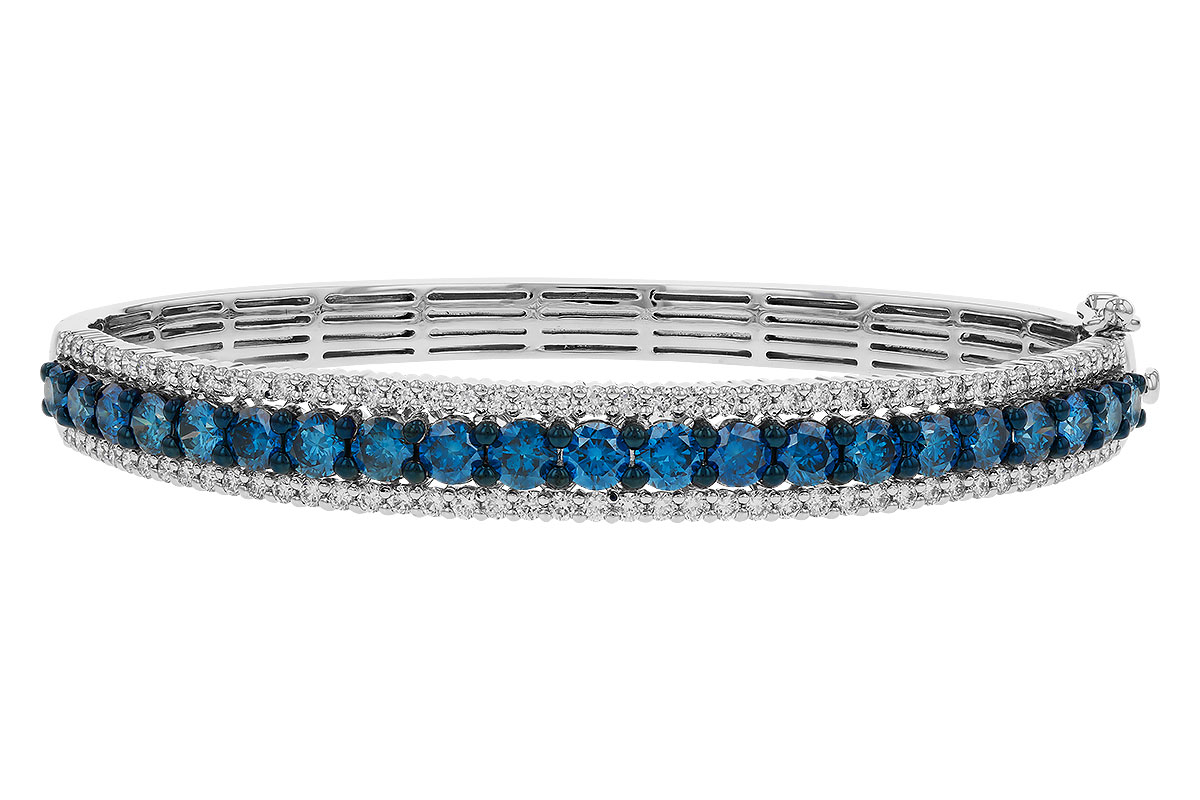 G284-14512: BANGLE 4.05 BLUE DIAS 5.50 TW