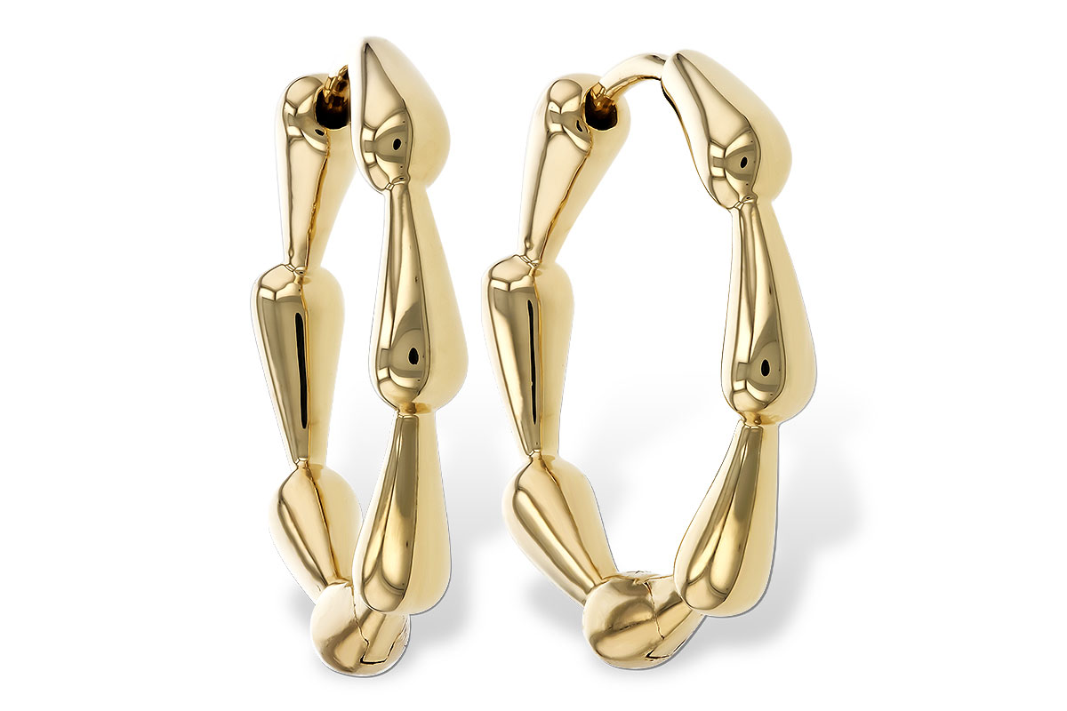 G284-15412: GOLD EARRINGS (21MM)