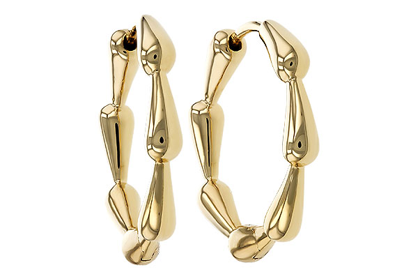 G284-15412: GOLD EARRINGS (21MM)