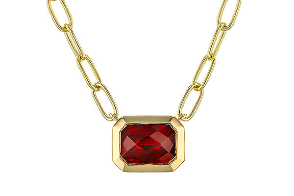 G284-15430: NECKLACE 1.45 GARNET (18")