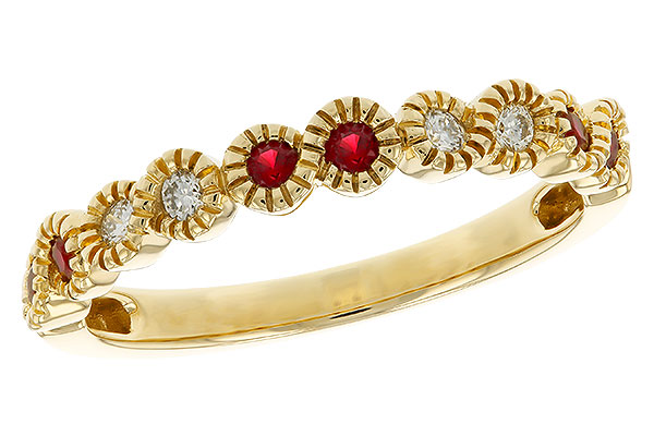 G284-16339: LDS WED RG .16 TW RUBY .25 TGW