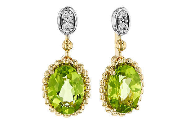 G284-17248: EARR 1.36 TW PERIDOT 1.42 TGW (7x5MM OV)