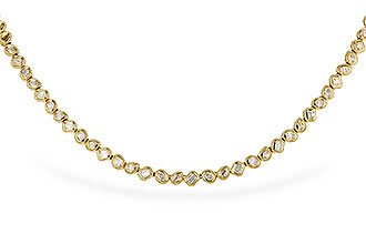 G284-17257: NECKLACE 2.25 TW FANCY CUT DIAS (17.25")