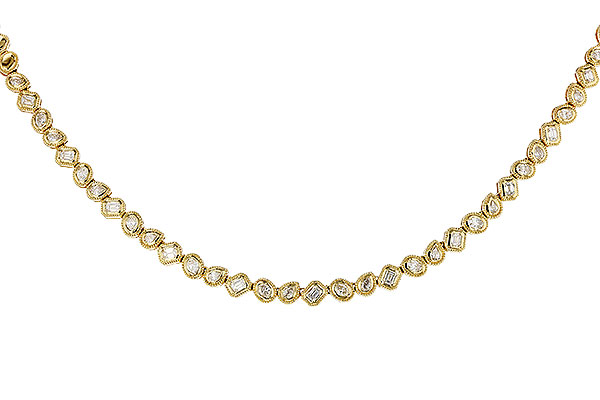G284-17257: NECKLACE 2.25 TW FANCY CUT DIAS (17.25")