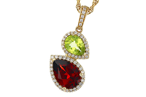 G284-18130: NECKLACE 2.74 SEMI-PREC (GAR,PER) 2.95 TGW
