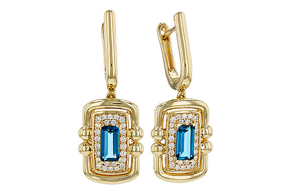 G285-00866: EARR .82 TW LONDON BLUE TOPAZ 1.00 TGW (6x3MM LBT)