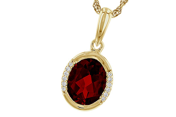 G285-01775: NECKLACE 2.02 TW GARNET 2.05 TGW (9x7 GAR)