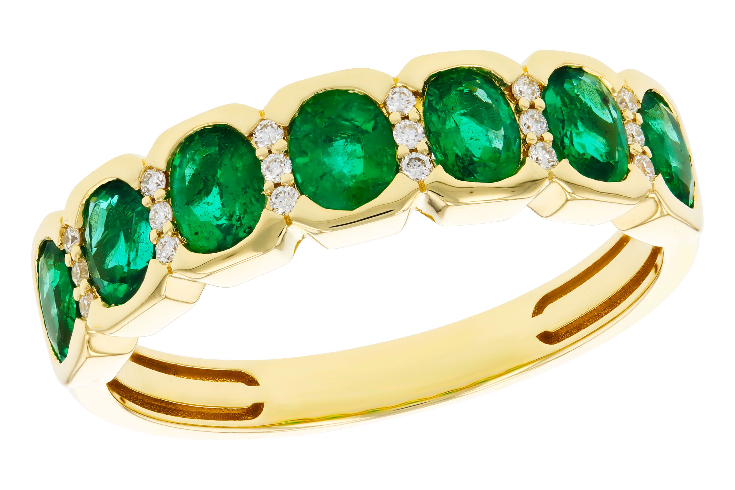 G285-02712: LDS WED RG 1.15 TW EMERALD 1.22 TGW