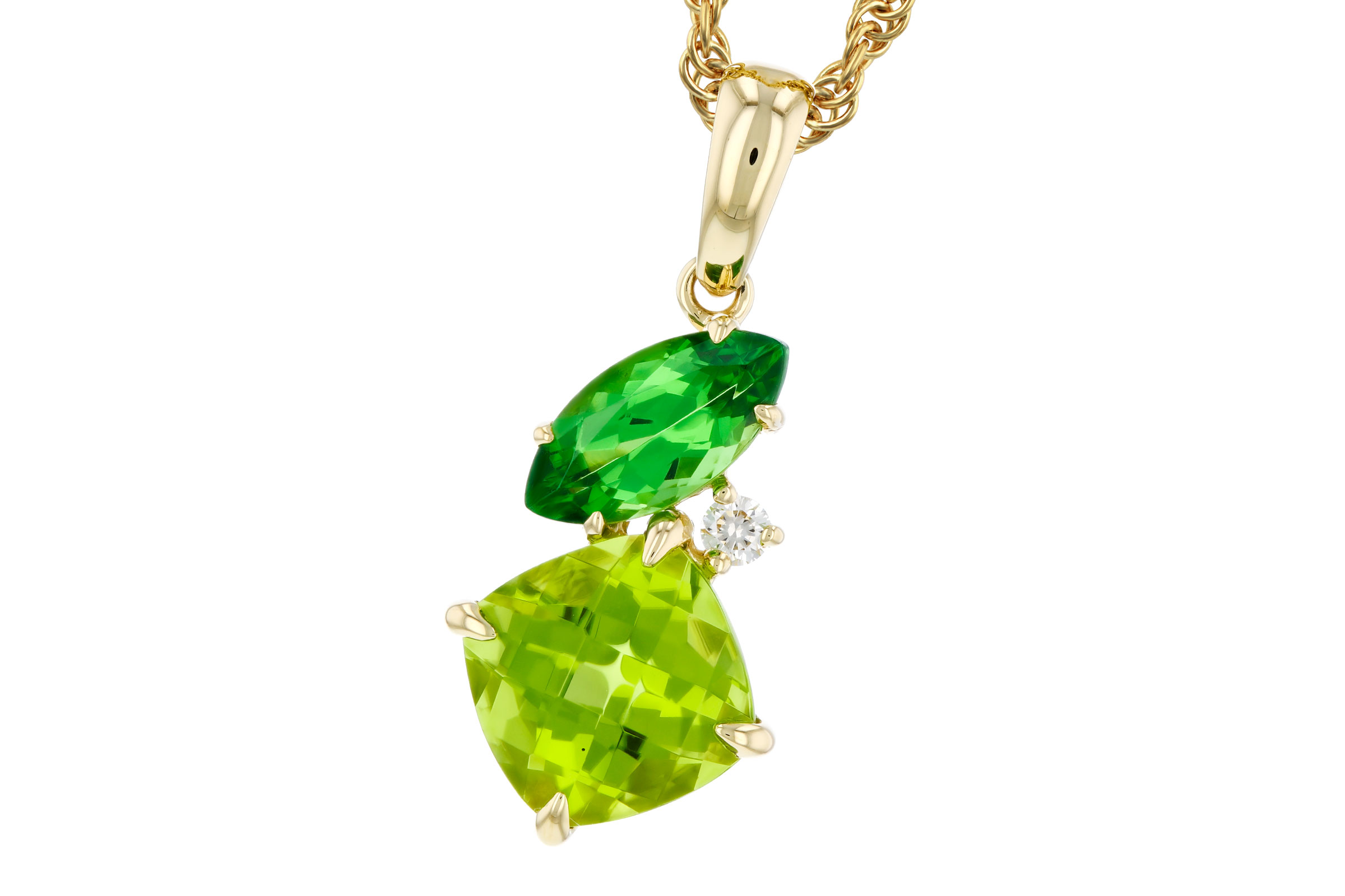 G285-03566: NECKLACE 1.97 TW SEMI-PREC (PER,TSAV) 2.00 TGW