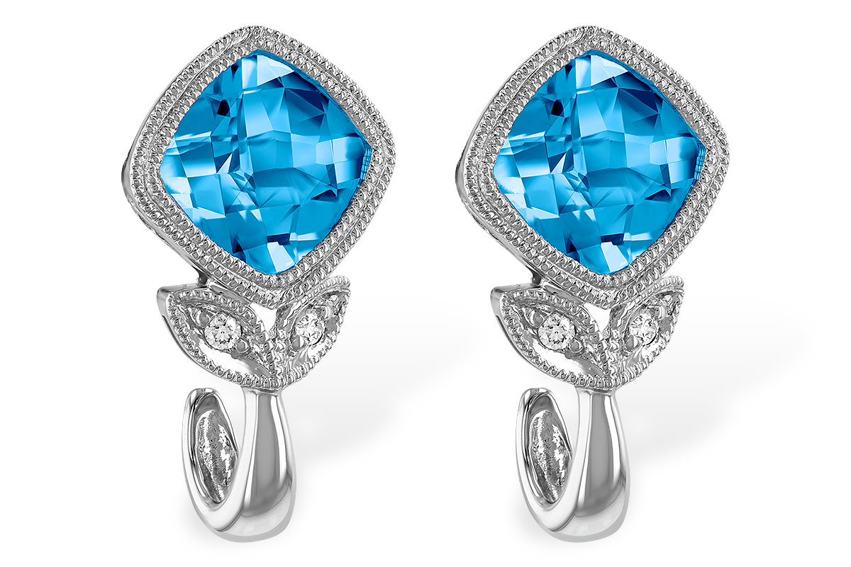 H196-89066: EARR 2.12 BLUE TOPAZ 2.14 TGW