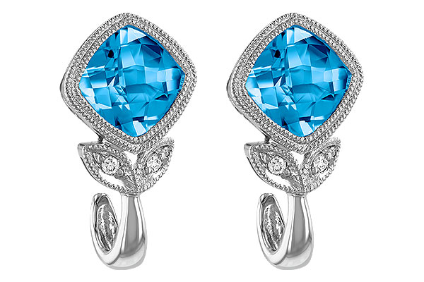 H196-89066: EARR 2.12 BLUE TOPAZ 2.14 TGW