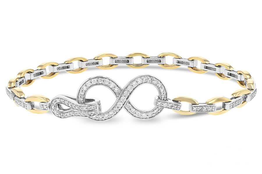 H197-77257: BRACELET 1.00 TW (YG & WG)