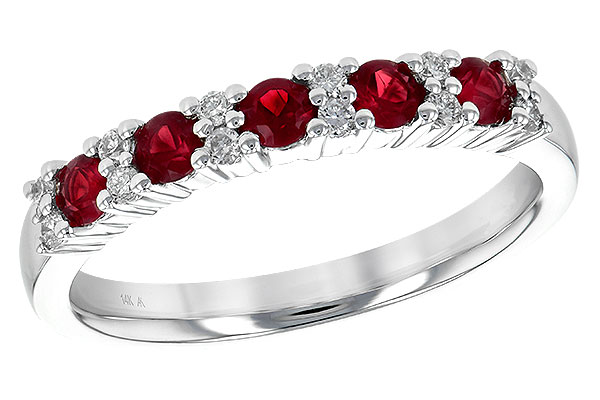 H199-56357: LDS WED RG .44 RUBY .58 TGW