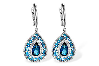 H199-59066: EARR 3.15 TW BLUE TOPAZ 3.32 TGW