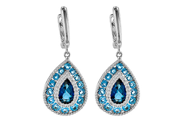 H199-59066: EARR 3.15 TW BLUE TOPAZ 3.32 TGW