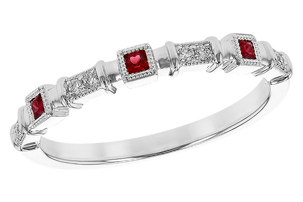 H199-62675: LDS WED RG .09 RUBY .14 TGW