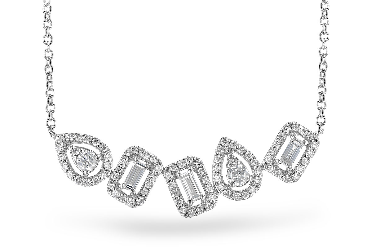 H282-31748: NECK .15 TW BAGUETTES .55 TW (18")