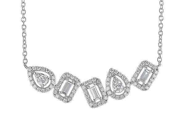 H282-31748: NECK .15 TW BAGUETTES .55 TW (18")