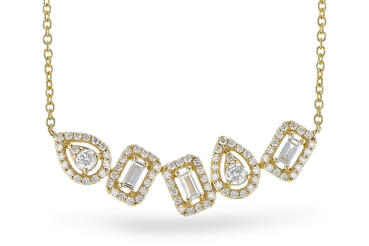 H282-31748: NECK .15 TW BAGUETTES .55 TW (18")