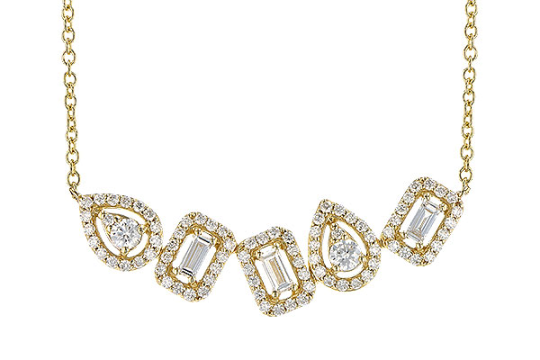 H282-31748: NECK .15 TW BAGUETTES .55 TW (18")