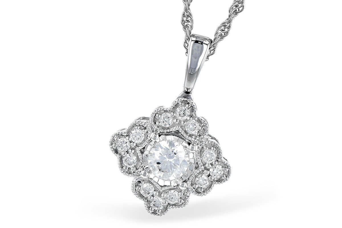 H282-31793: NECKLACE .15 BR .25 TW